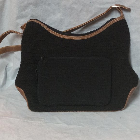 Purse, Frankie & Johnnie , woman's purse,crossbody, Black and tan , - Picture 6 of 9